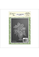 Ecstasy Crafts Lisa Horton Crafts Potted Poinsettia 5" x 7" Embossing Folder