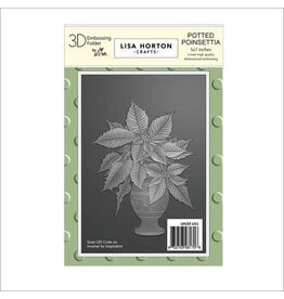 Lisa Horton Crafts Lisa Horton Crafts Potted Poinsettia 5" x 7" Embossing Folder