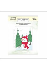 Ecstasy Crafts Lisa Horton Crafts Winter Snowman A6 Layering Stencils & Die