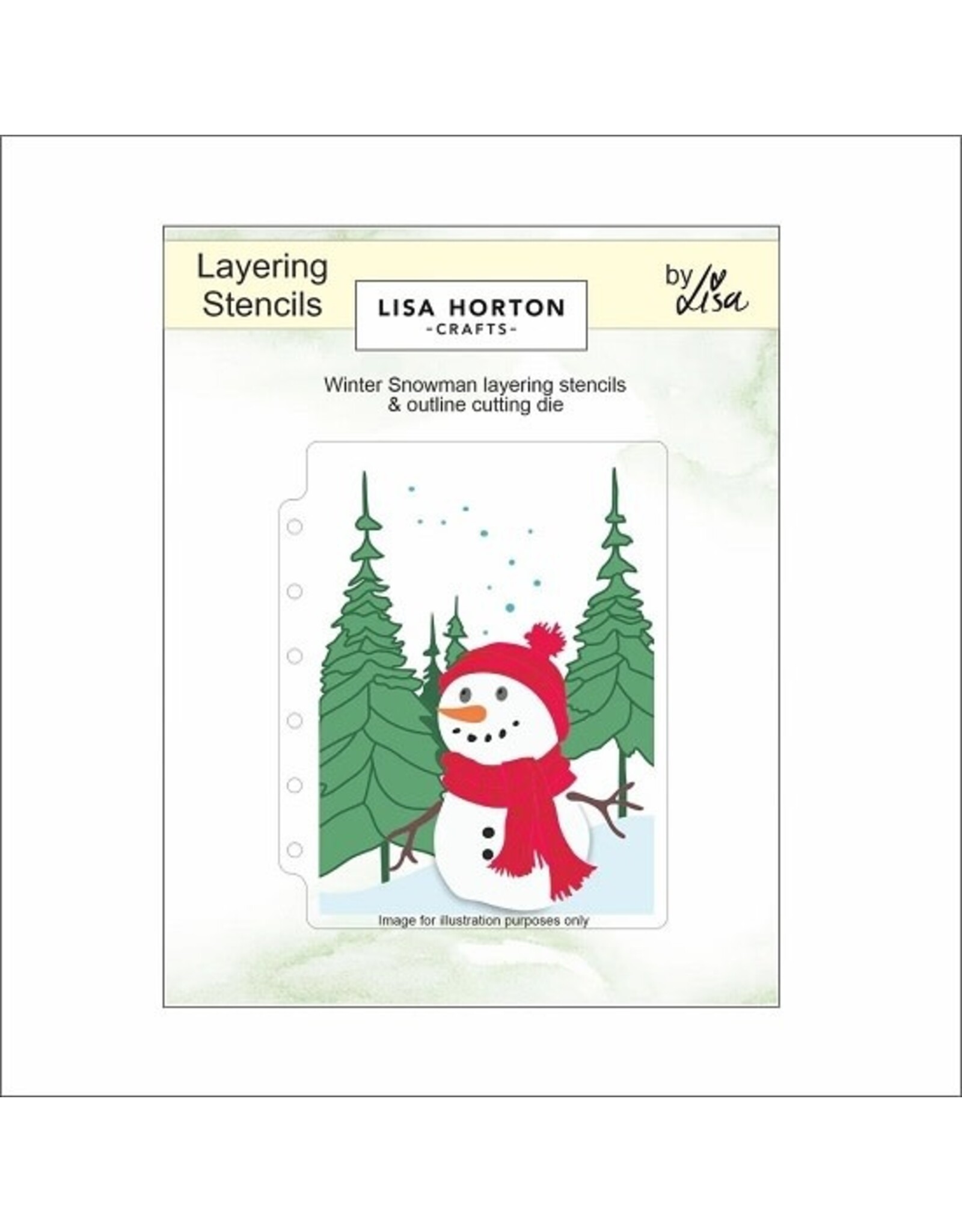 Ecstasy Crafts Lisa Horton Crafts Winter Snowman A6 Layering Stencils & Die