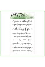 PICKET FENCE STUDIOS Swanky Sentiments: Sympathy Stamp Set 4x6