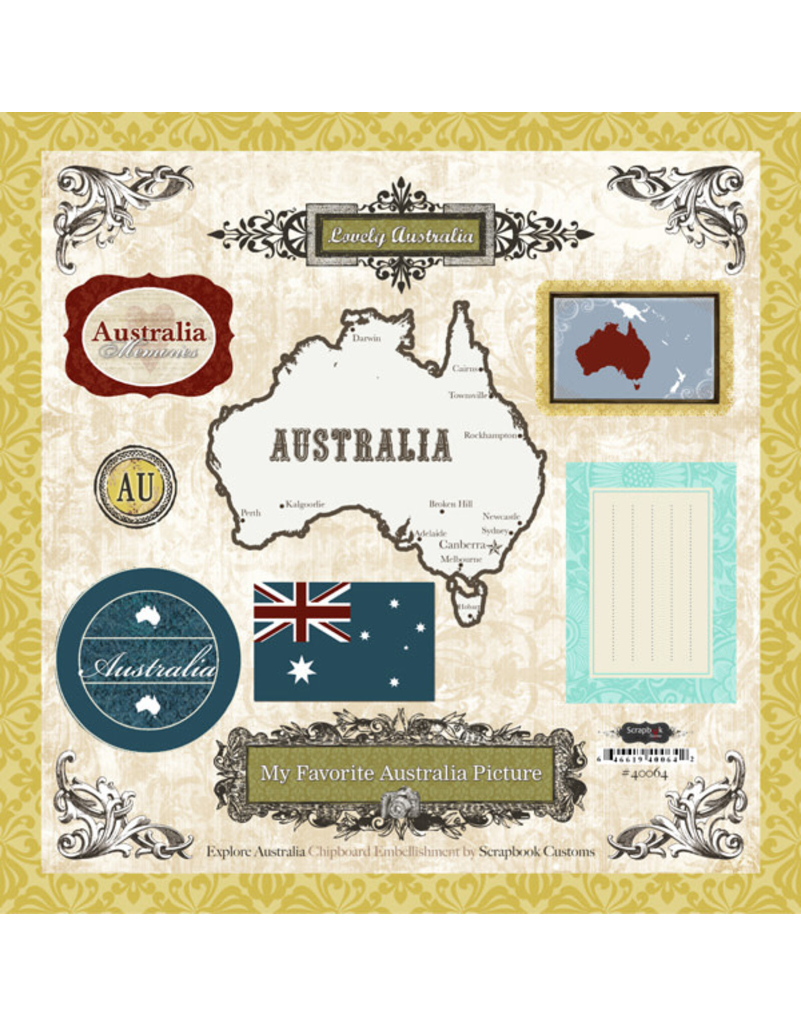 Stamping Station Australia 12x12 sticker sheet