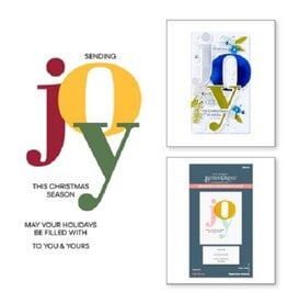 Spellbinders Home for the Holidays Collection - Color Mix Joy Registration Press Plates