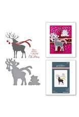 Spellbinders Home for the Holidays Collection - Dashing Reindeer Registration Press Plate & Die Set