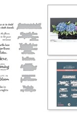 Spellbinders Nature's Botanical Garden Collection - Nature's Botanical Garden Sentiments Press Plate & Die Set