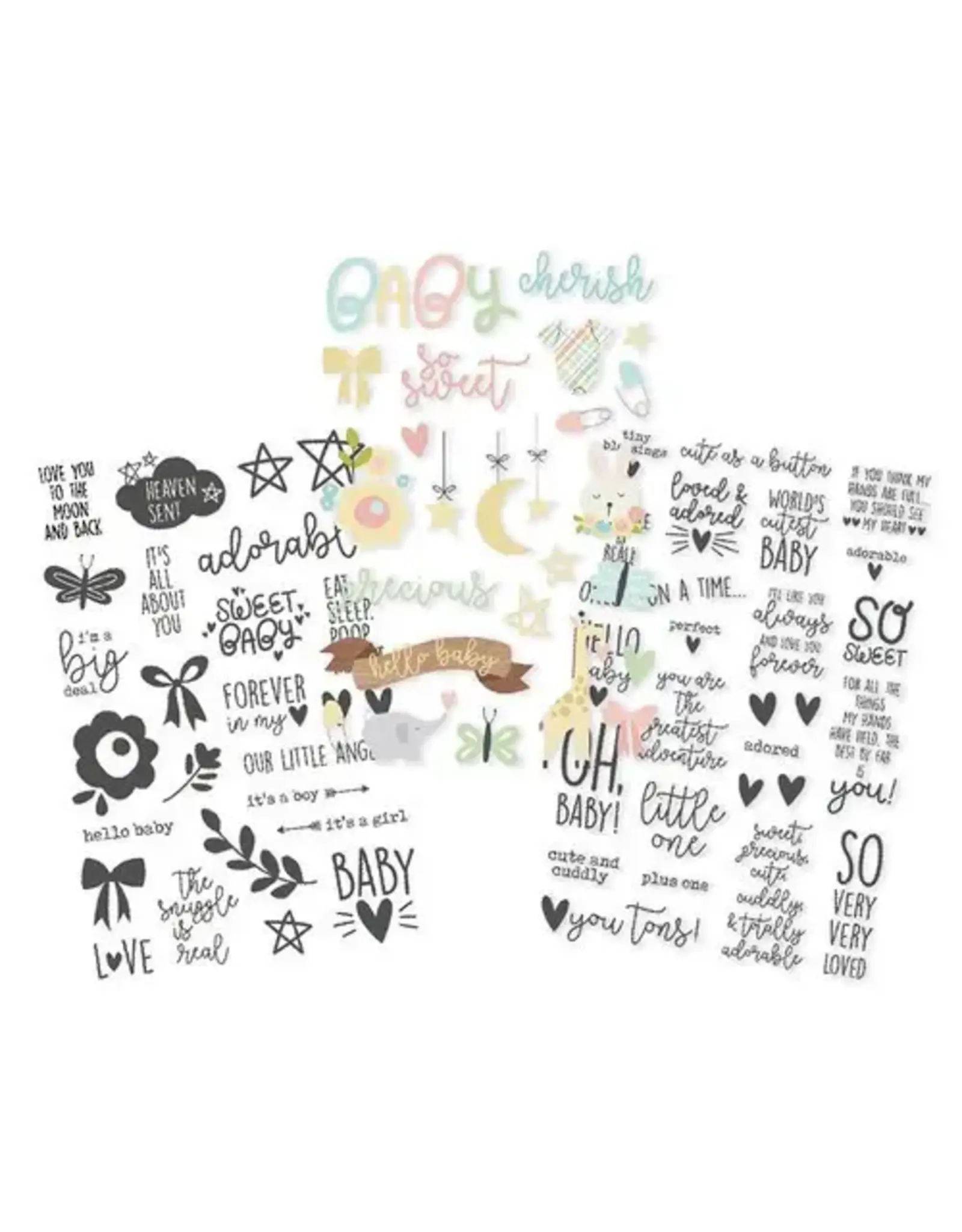 Simple Stories Oh baby clear stickers