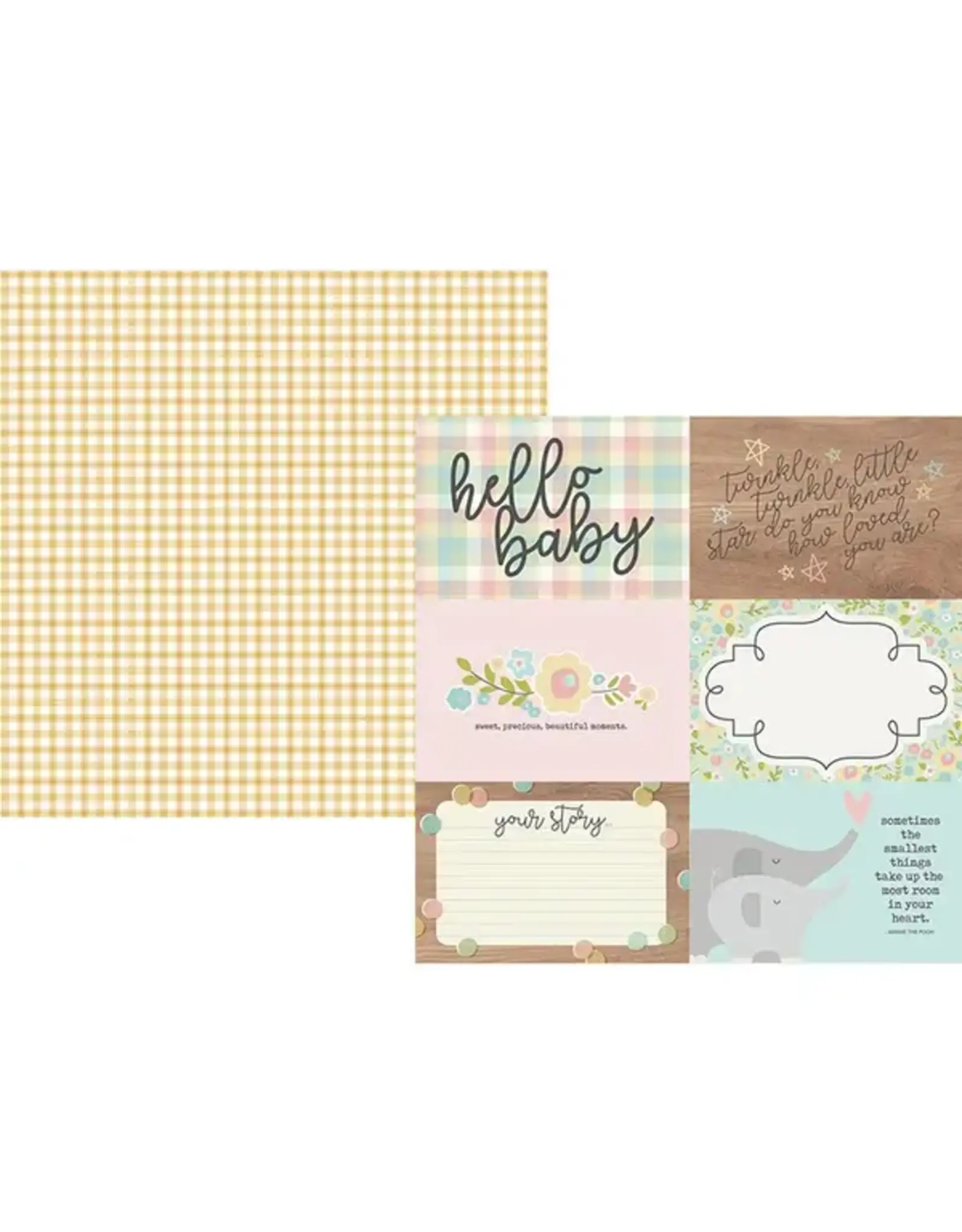 Simple Stories Oh baby 4x6 horizontal elements paper