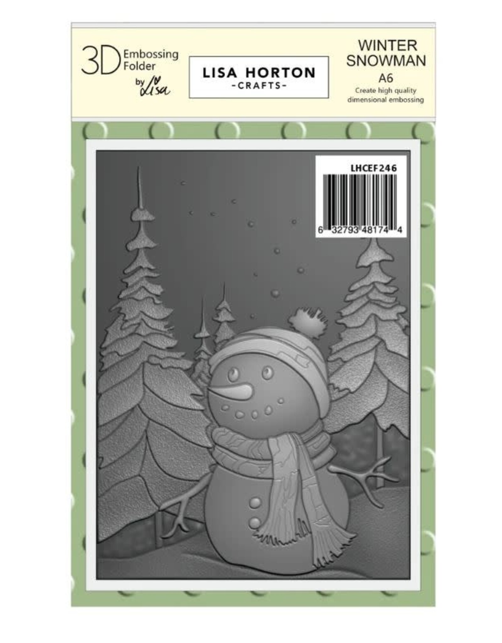 Lisa Horton Crafts Lisa Horton Crafts - Winter Snowman Embossing Folder A6