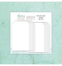 Mintay Papers Mintay Basic - 2.7x4.7 Tags - 20 pcs - White