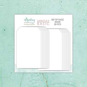 Mintay Papers Mintay Basic - 2.7x4.7 Tags - 20 pcs - White