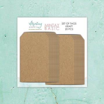 Mintay Papers Mintay Basic - 2.7x4.7 Tags - 20 pcs - Kraft