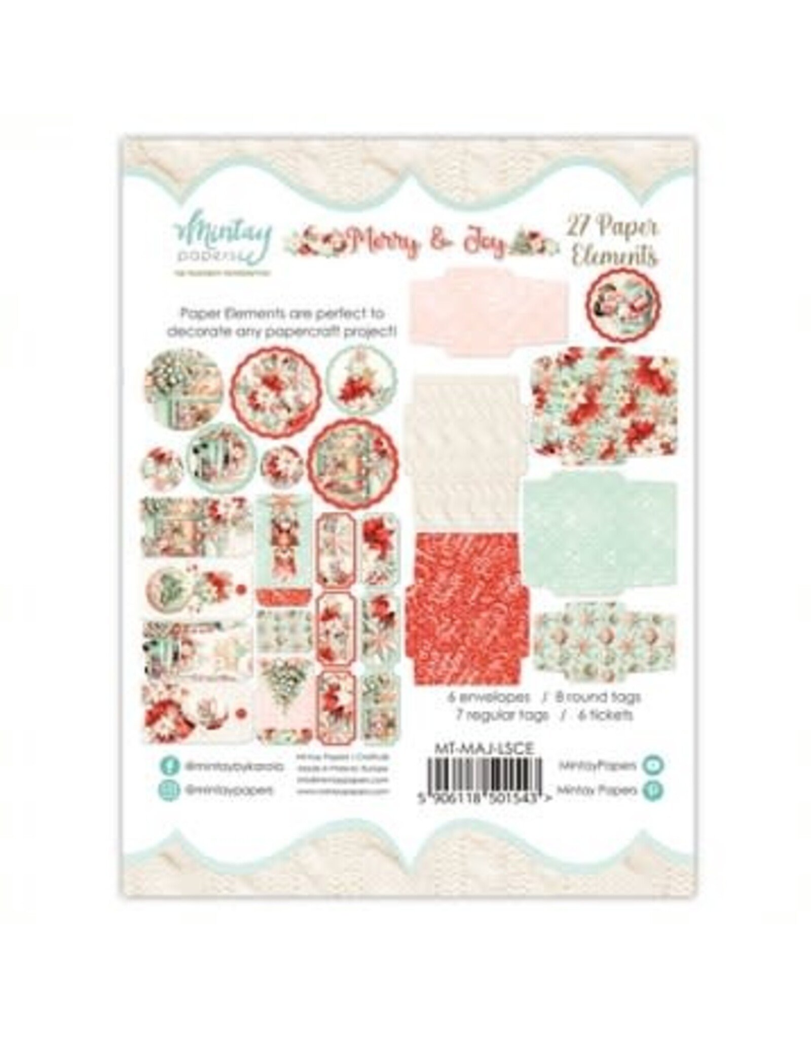 Mintay Papers Merry & Joy Paper Elements 27 pcs