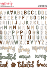 Uniquely Creative Willow & Grace - Puffy Alpha Stickers