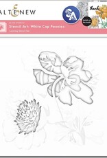 ALTENEW Stencil Art: White Cap Peonies Layering Stencil Set 6 in 1