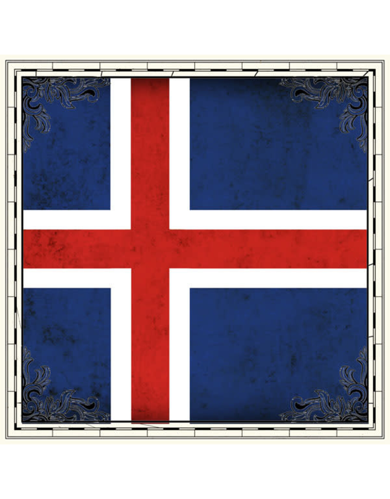 Scrapbook Customs Iceland Flag Paper