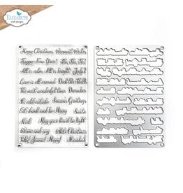 Elizabeth Craft Designs Christmas Phrases Stamp and Die Set