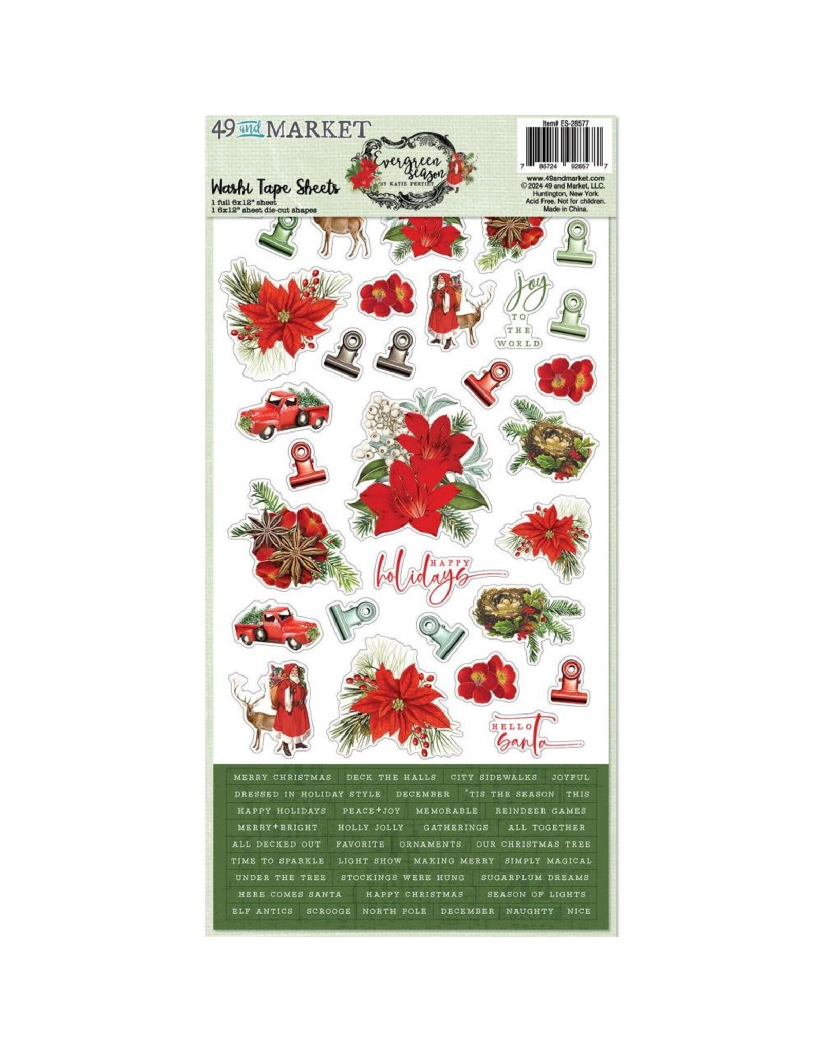 49 AND MARKET Evergreen Season - Washi Sheets