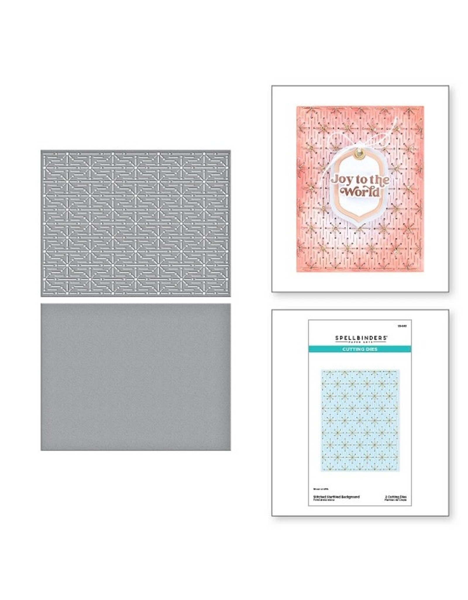 Spellbinders Stitched Bright Collection - Stitched Starfilled Background Etched Dies