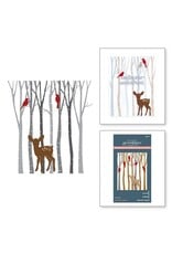 Spellbinders Dancin' Christmas Friends Collection  Birch Trees Registration Press Plates & Dies