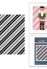Spellbinders Dancin' Christmas Friends Collection - Candy Candy Stripes Press Plate