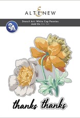 ALTENEW Stencil Art: White Cap Peonies Add on Die