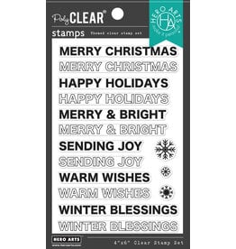 Hero Arts Offset Holiday Messages Stamp