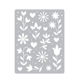 Hero Arts Flower & Hearts - Cover Plate Die