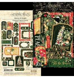 Graphic 45 Merry & Bright Chipboard Tag & Frames