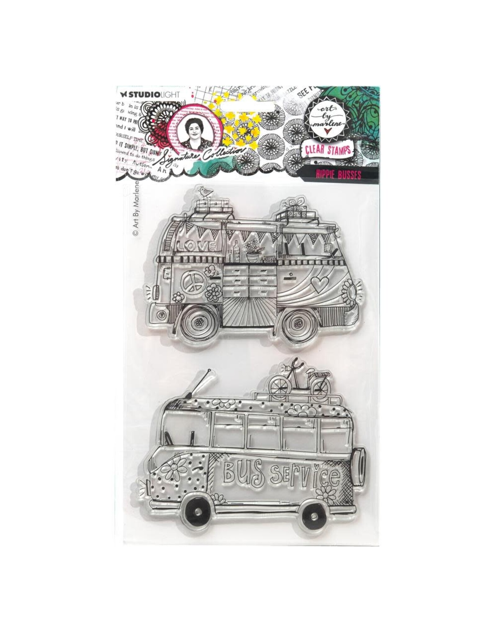 Art By Marlene Hippie Buses NR. 700 Clear Stamp