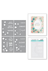 Spellbinders Balloon Garland & Sentiments Stencils - 4 pcs