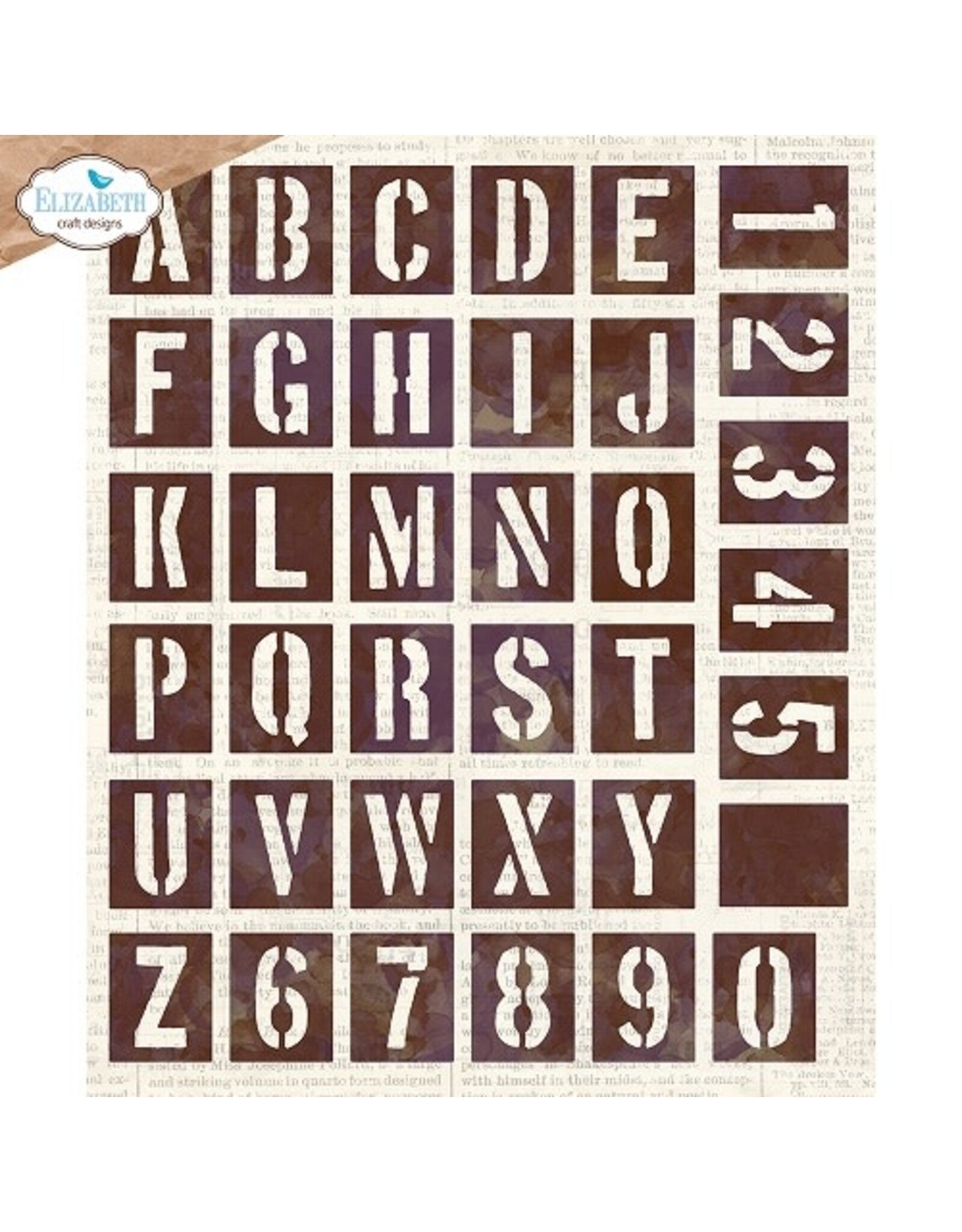 Elizabeth Craft Designs La Dolce Vita- Stencil Alphabet Die Set