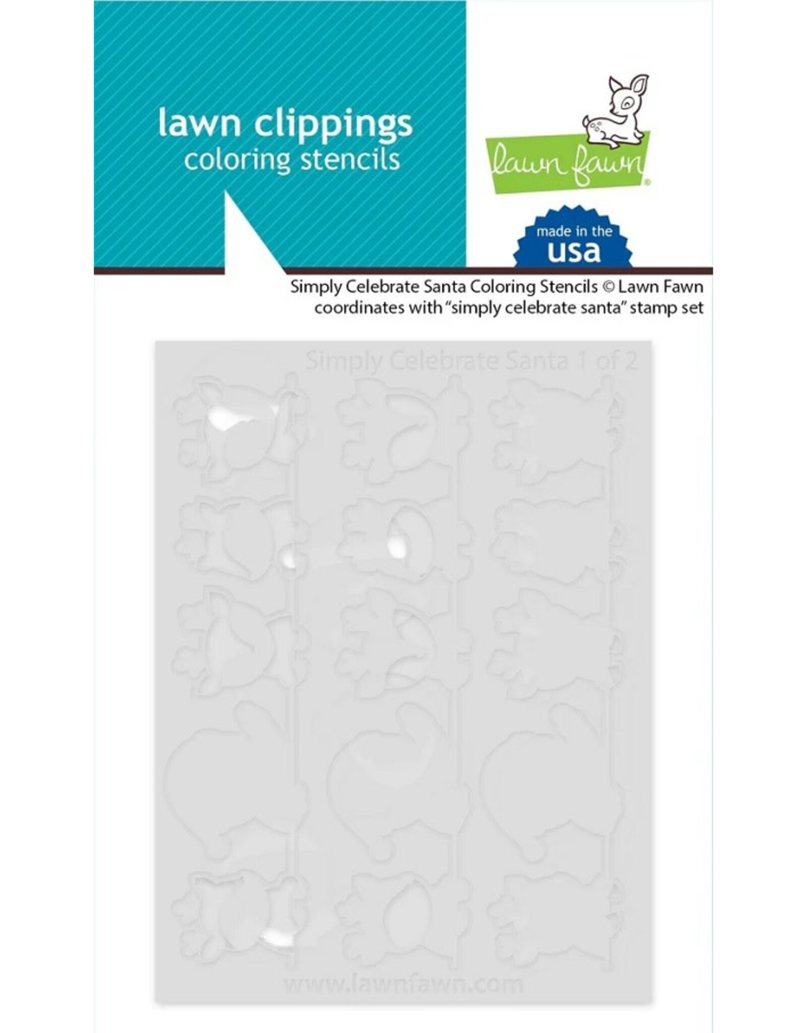 Lawn Fawn Simply Celebrate Santa Coloring Stencil