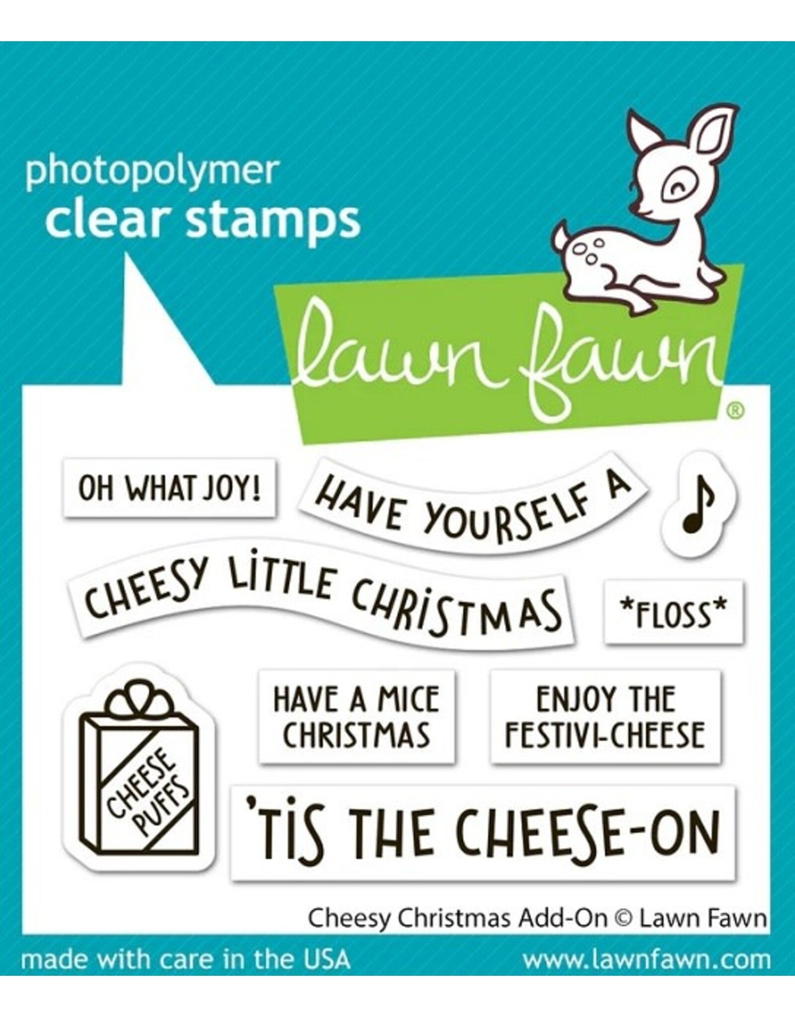 Lawn Fawn Cheesy Christmas Add-On - Stamp