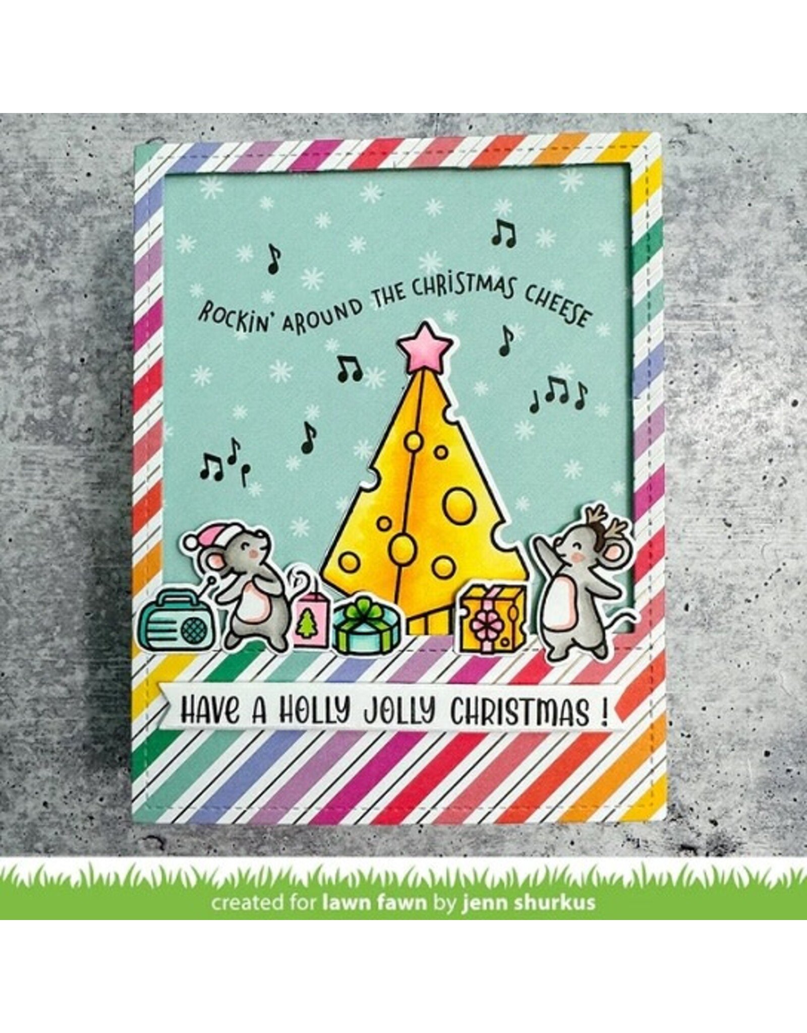 Lawn Fawn Cheesy Christmas Add-On - Stamp