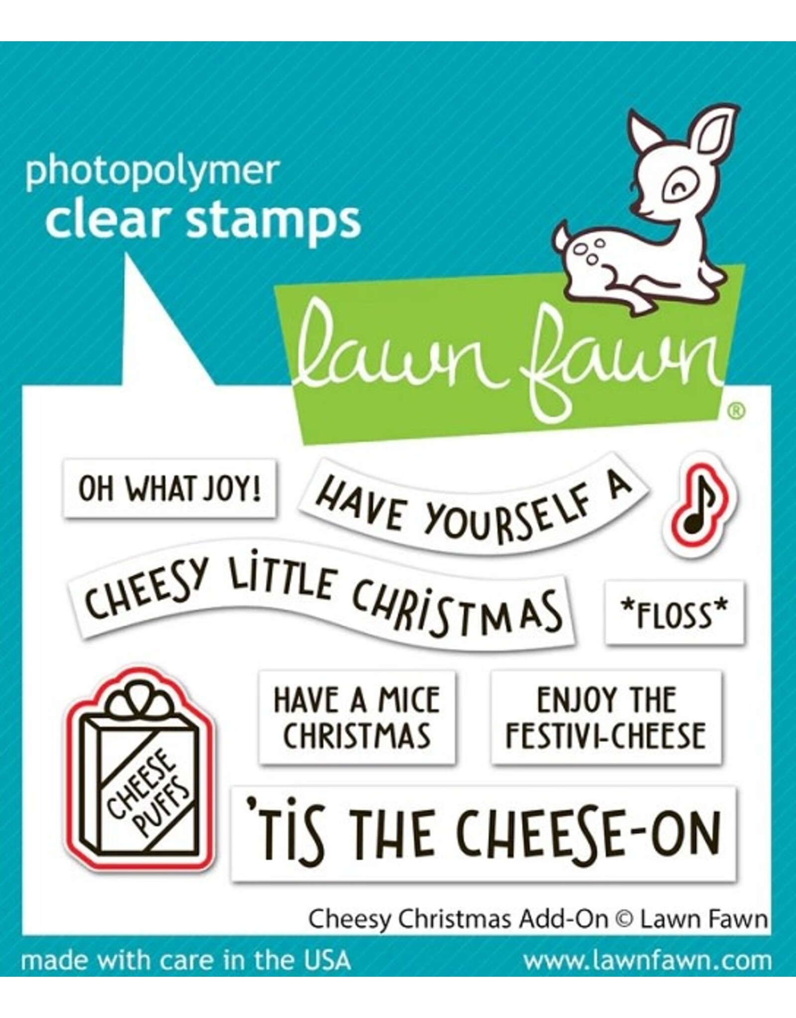 Lawn Fawn Cheesy Christmas Add-On - Lawn Cut