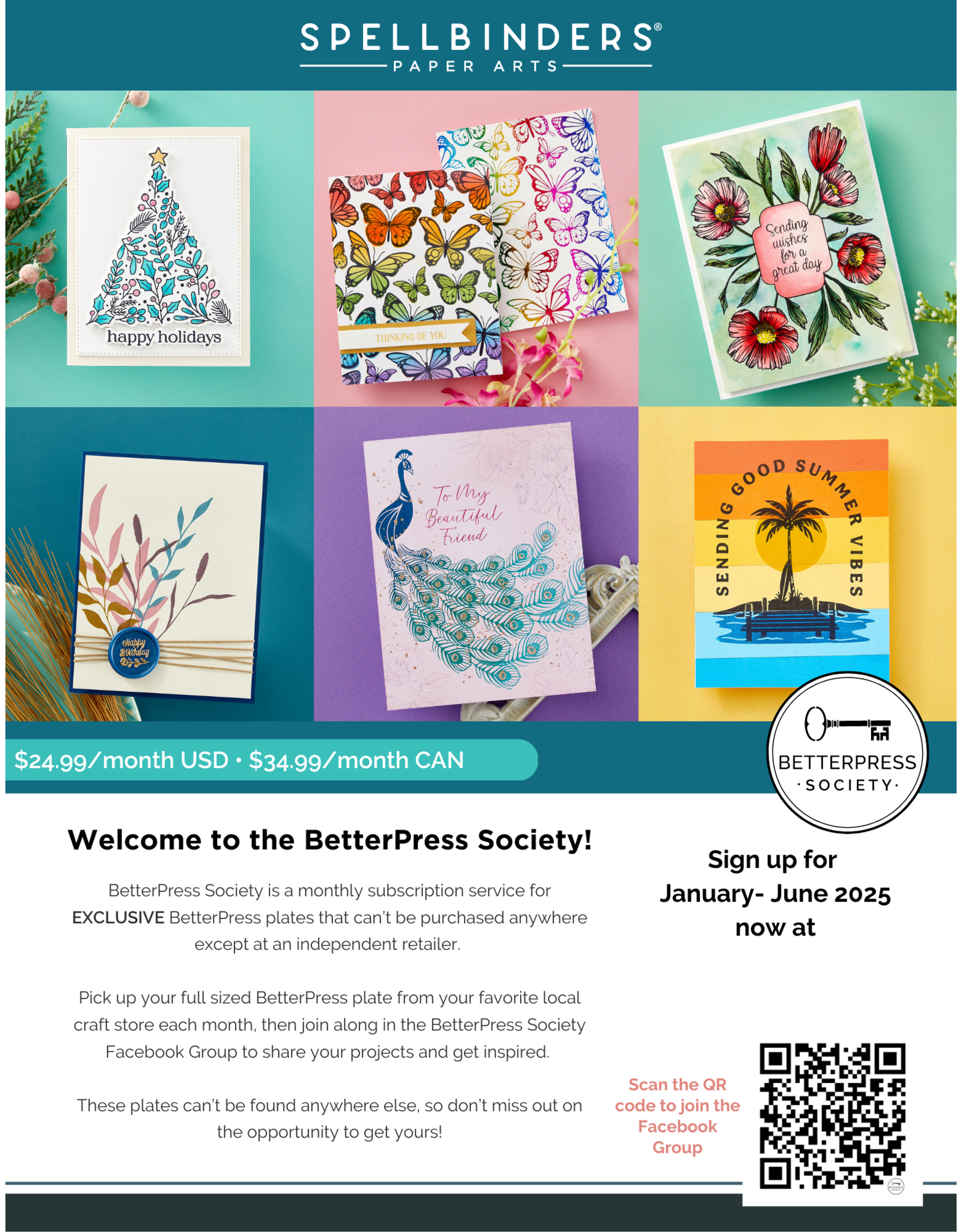 Spellbinders Betterpress Society- Jan to December  2025 Enrollment