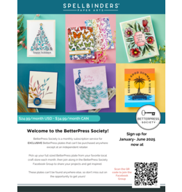 Spellbinders Betterpress Society- Jan to December  2025 Enrollment