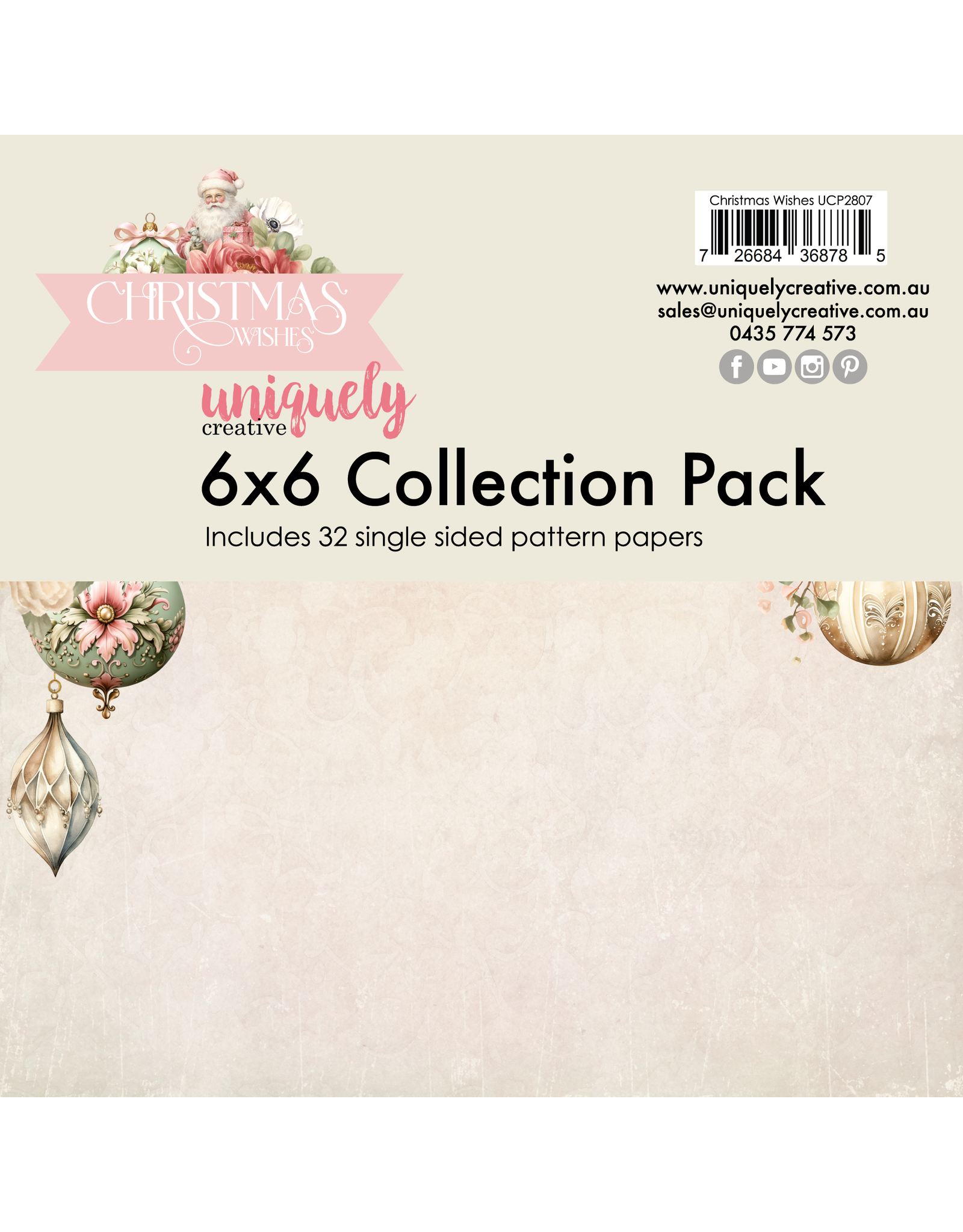 Uniquely Creative Christmas Wishes 6 x 6 Collection Pack