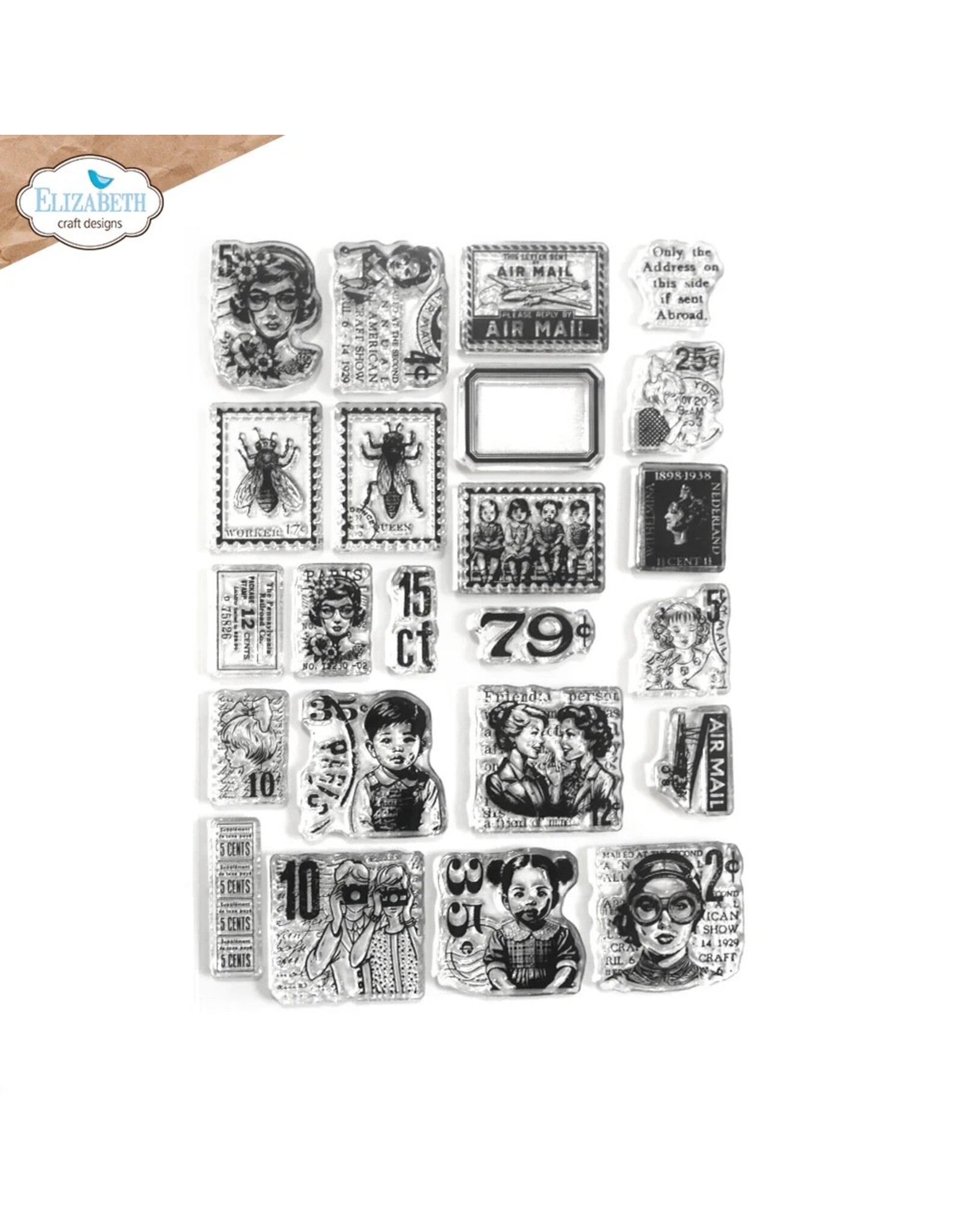 Elizabeth Craft Designs La Dolce Vita- Postage Stamps 1 Stamp Set