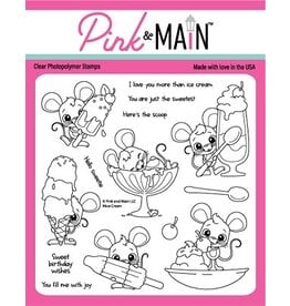 Pink & Main Mice Cream 6x6 Stamp Set