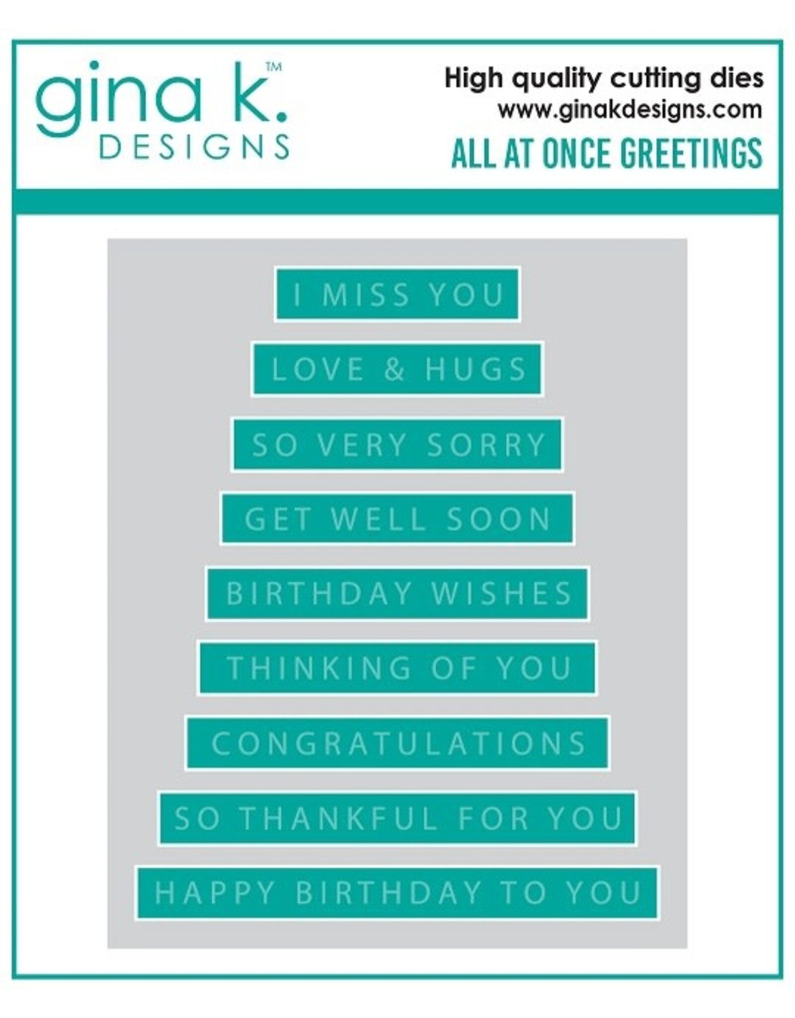 Gina K. Designs All at Once Greetings - Die