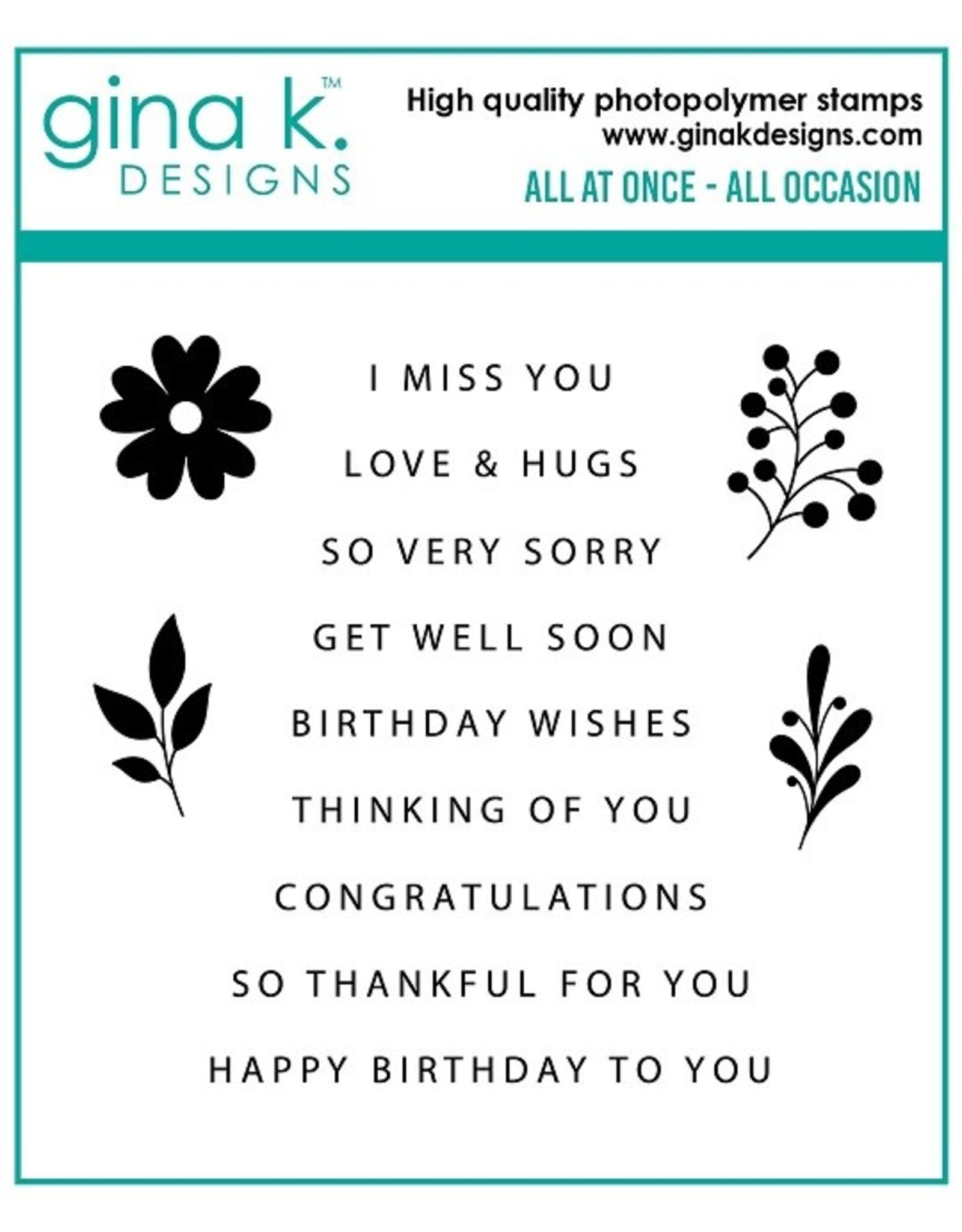 Gina K. Designs All at Once Stamps - All Occasion