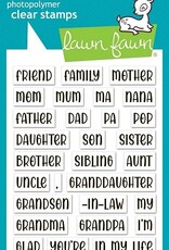 Lawn Fawn henry's build-a-sentiment: family stamp