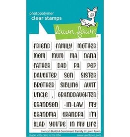 Lawn Fawn Henry's Build-a-Sentiment - Family Stamp