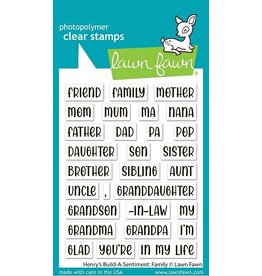 Lawn Fawn Henry's Build A Sentiments - Family - Stamps