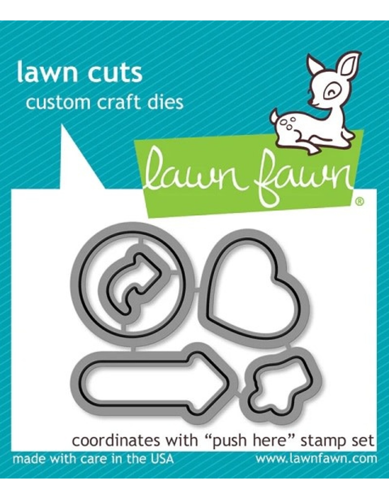 Lawn Fawn Push Here - Lawn Cuts