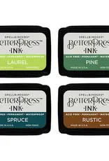 Spellbinders BetterPress Ink Mini Set - Woodlands  - 4 Pack