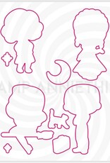 Stamp Anniething Bewitched, Bothered and Bewildered Outline Dies