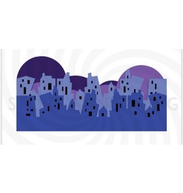 Stamp Anniething Bewitched City Scape - Builder Die