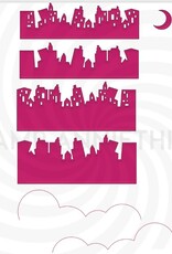 Stamp Anniething Bewitched City Scape - Builder Die